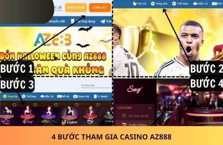 Các bước tham gia Casino AZ888 Các bước tham gia Casino AZ888