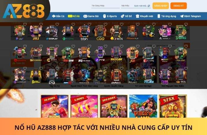 Các sảnh cược có tại Nổ Hũ AZ888